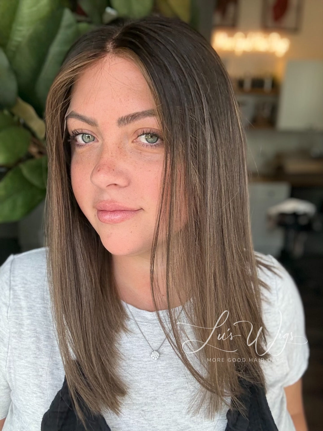 “Velvet Mocha” [S] 16” Lace Top Wig