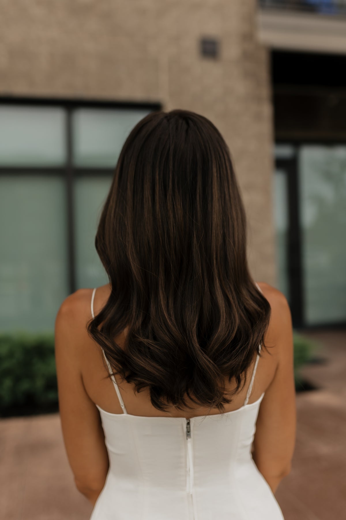 Alex 19" Medium Brown European Human Hair Lace Top Wig, photo 10 of 25