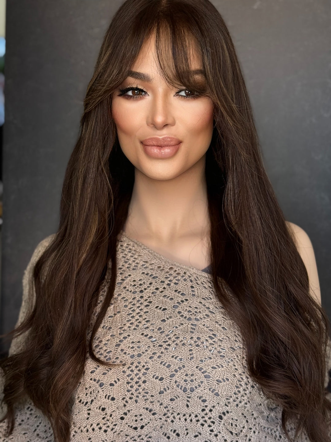 “Sharon” [M] 23” Euro lace top wig