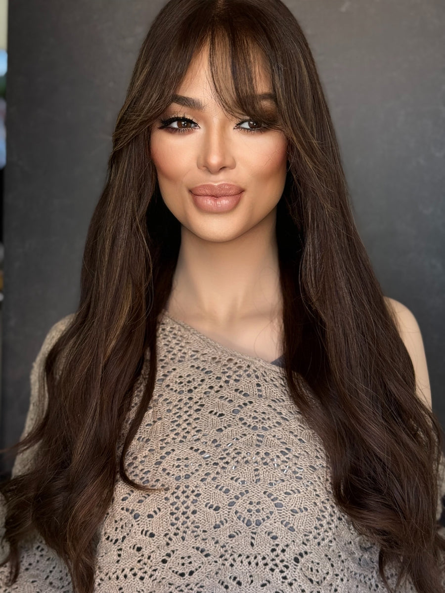 “Sharon” [M] 23” Euro lace top wig