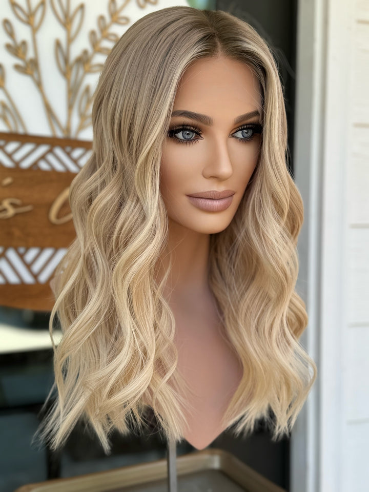 “Daisy” [S] 20” Lace Front Silk Top Wig