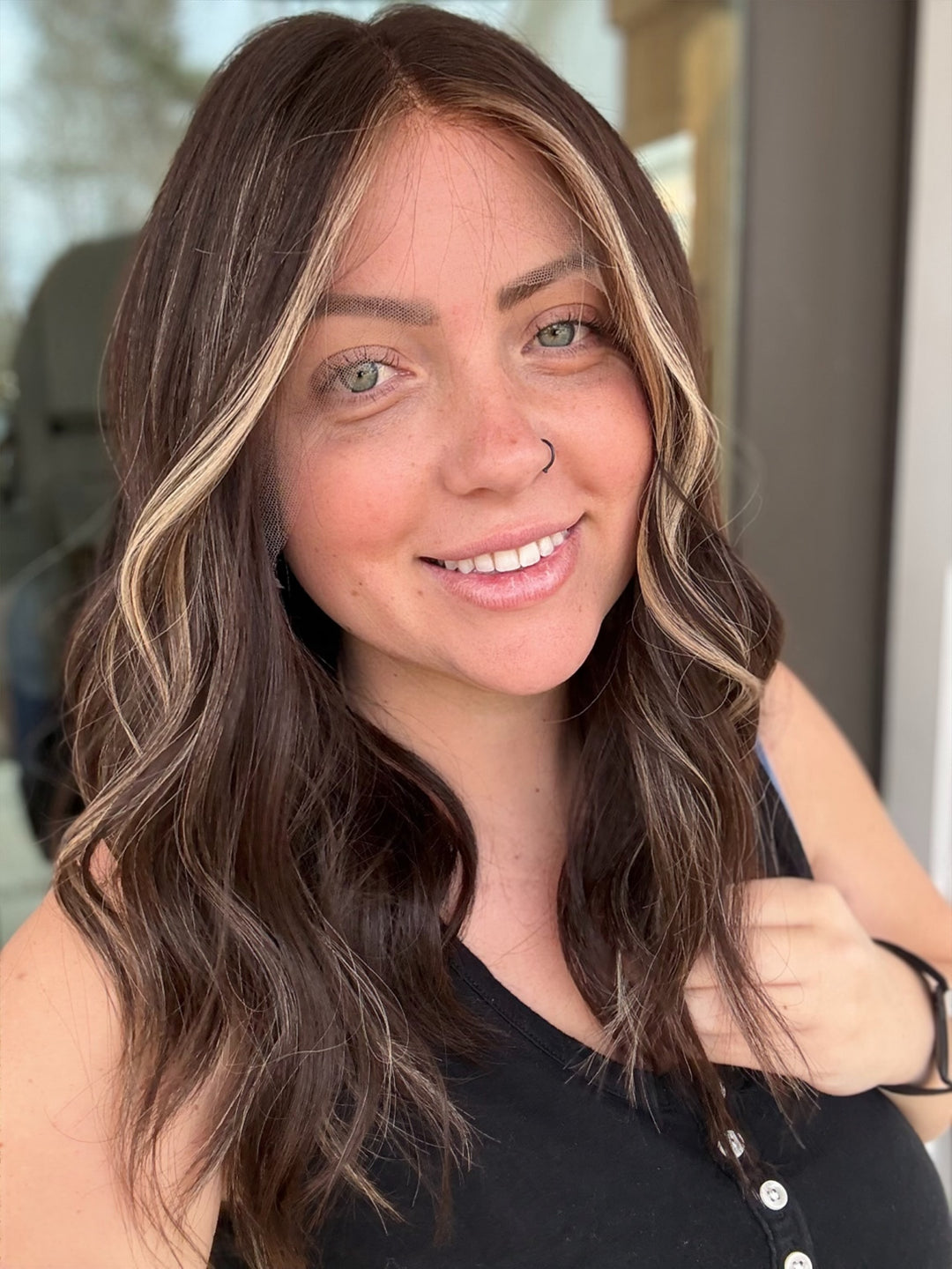 3B2896 [S] 18" Lace Top Wig