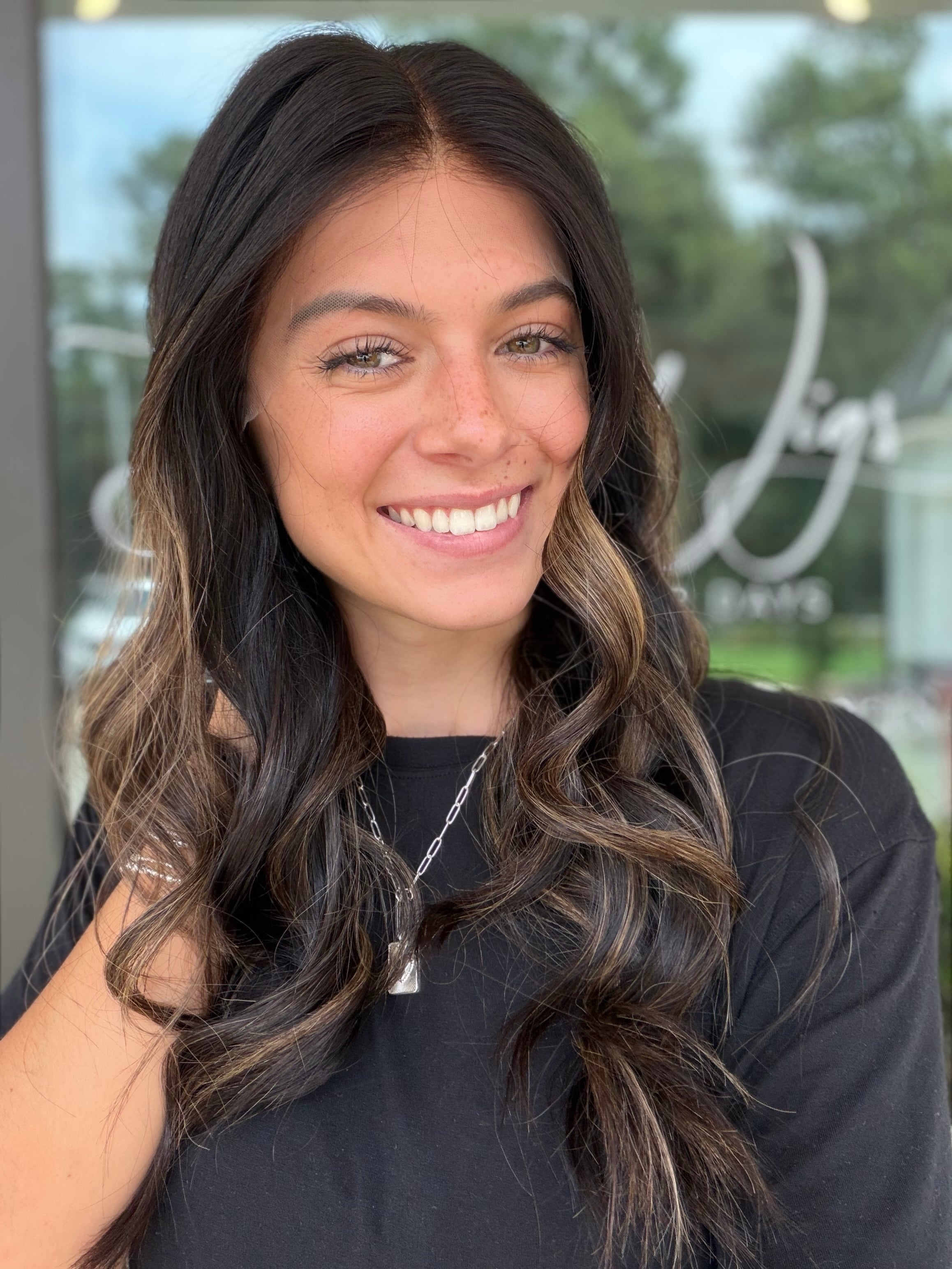 <b>Custom Balayage Jordyn</b><br> <I>Signature Mongolian Collection</I> <br> 22” Lace Top Wig