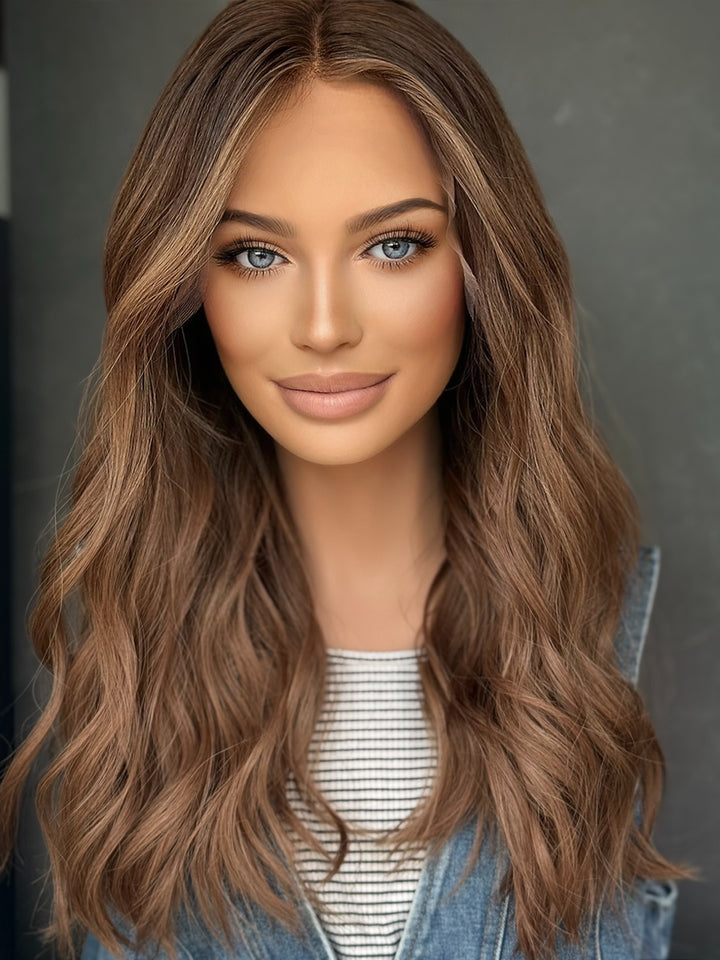 “Mocha drift” [M] 21” Lace top wig
