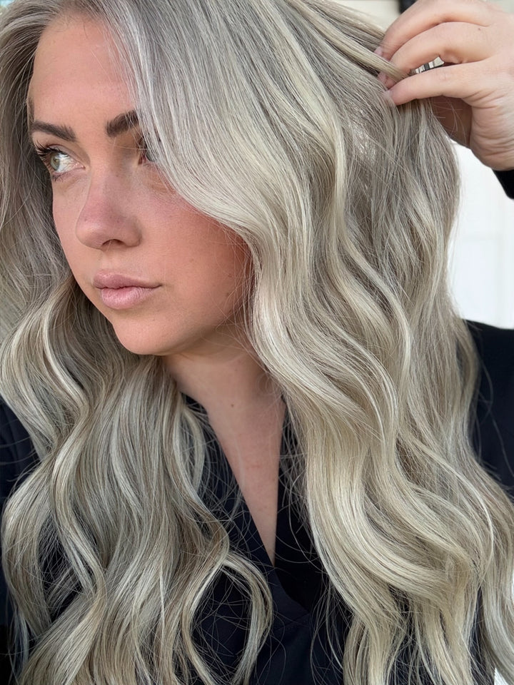 "White Blonde" Glam Co. 24" [S] Lace Top Wig