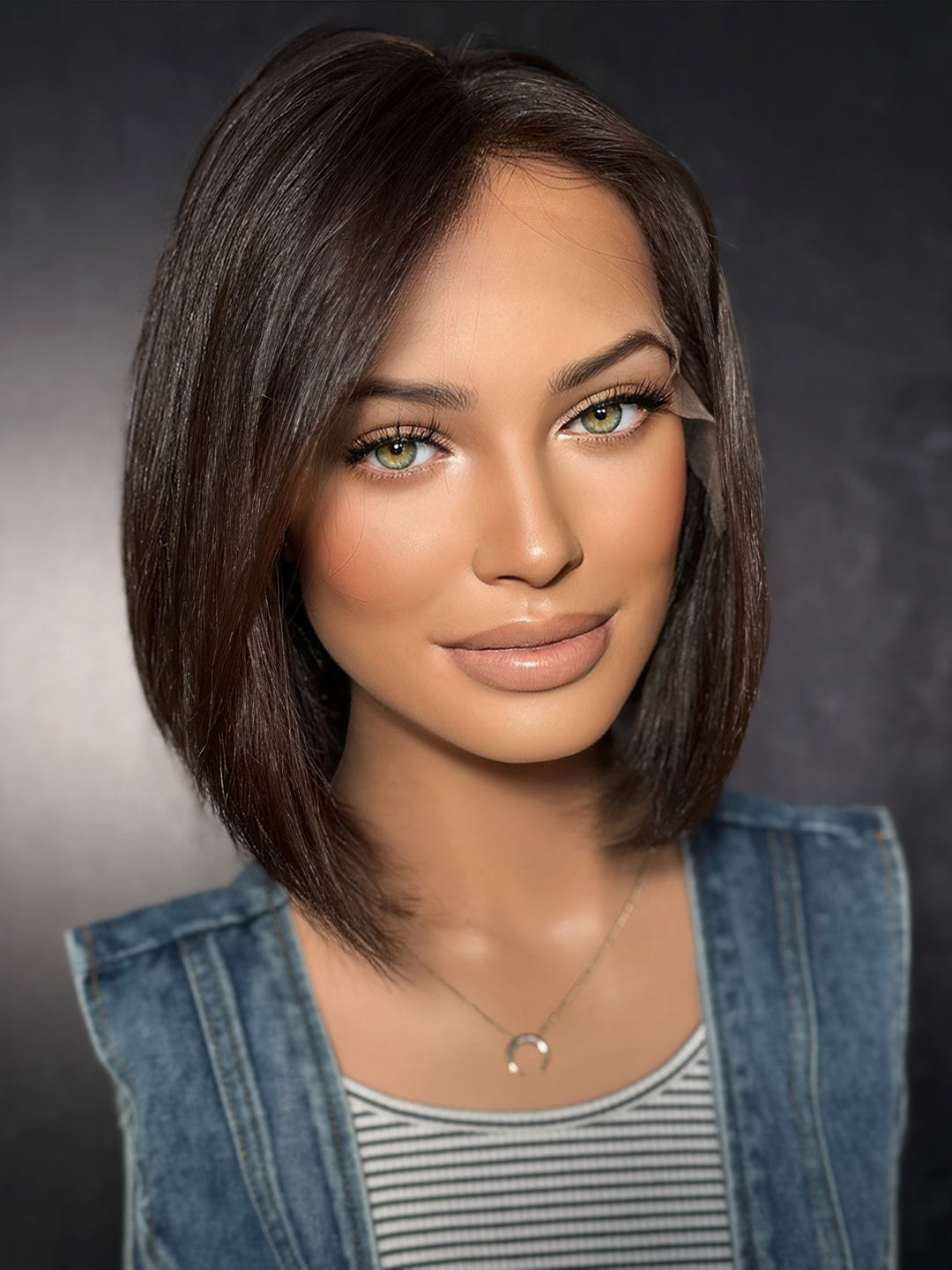 Dark Chocolate Brown [M] 12” Euro Co. Lace Top Wig