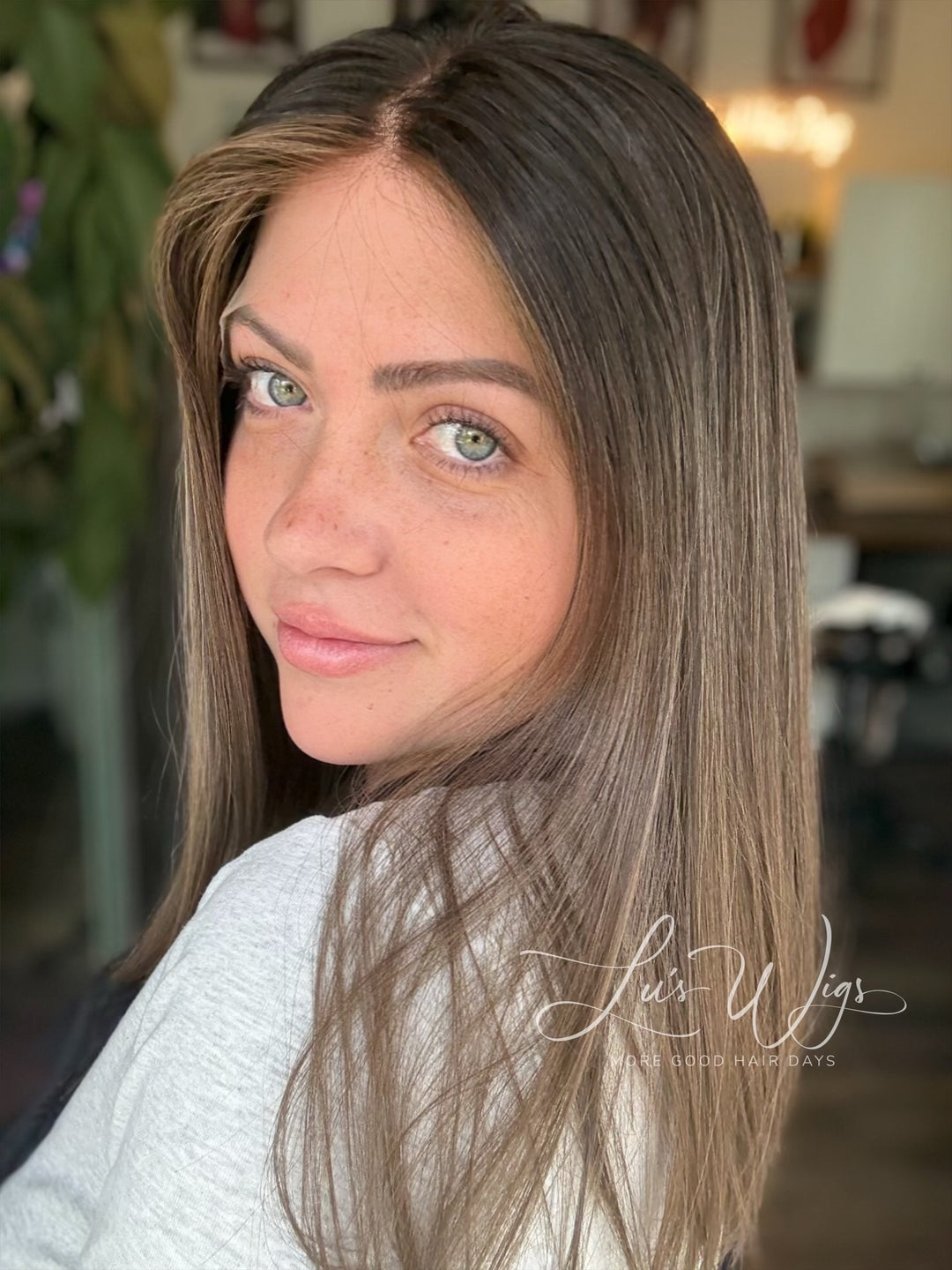 “Velvet Mocha” [S] 16” Lace Top Wig