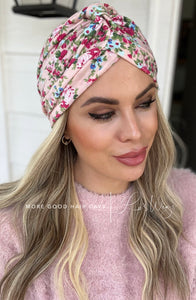 Head wrap hat “OS” Blush Floral