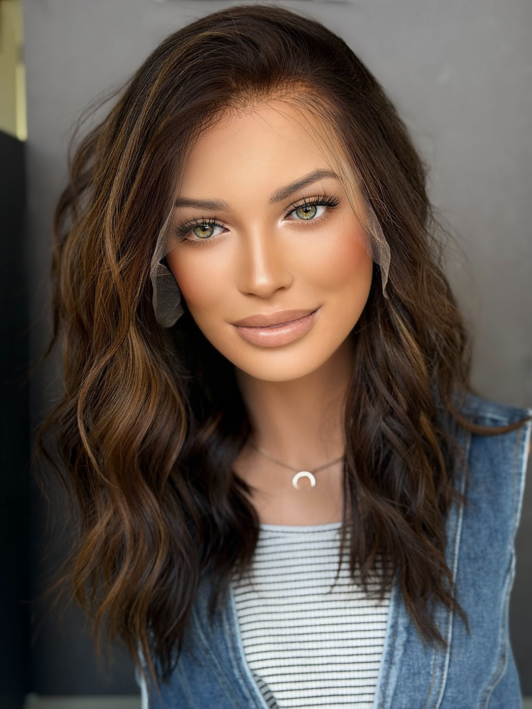 "Junie w/ balayage" 18" [M] Lace Top Wig