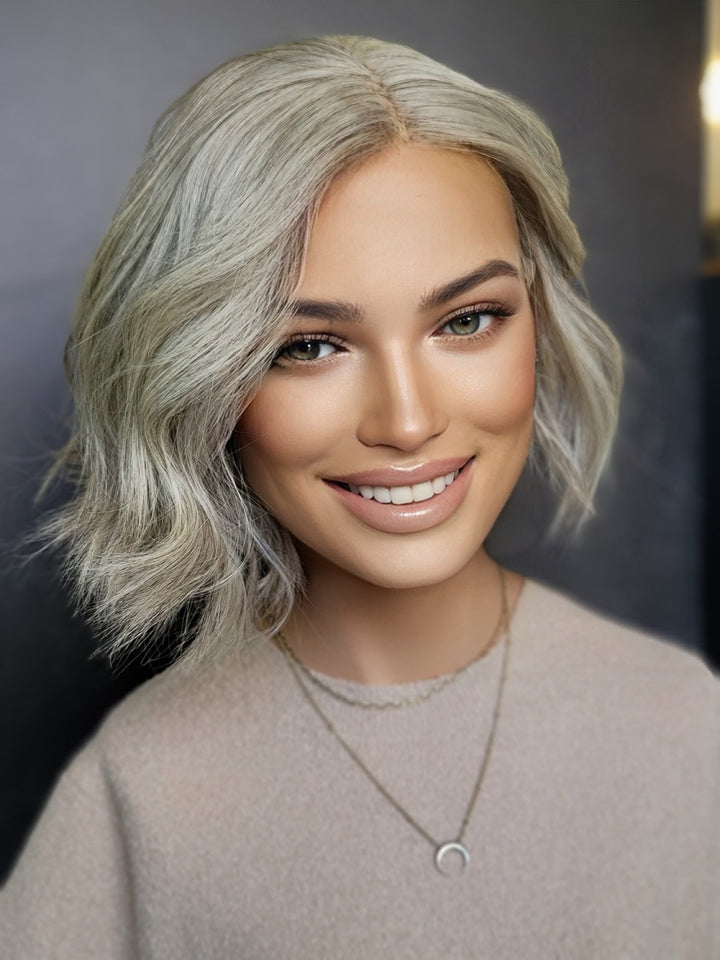 “Salt & Pepper” [S] 10” Lace Top Wig