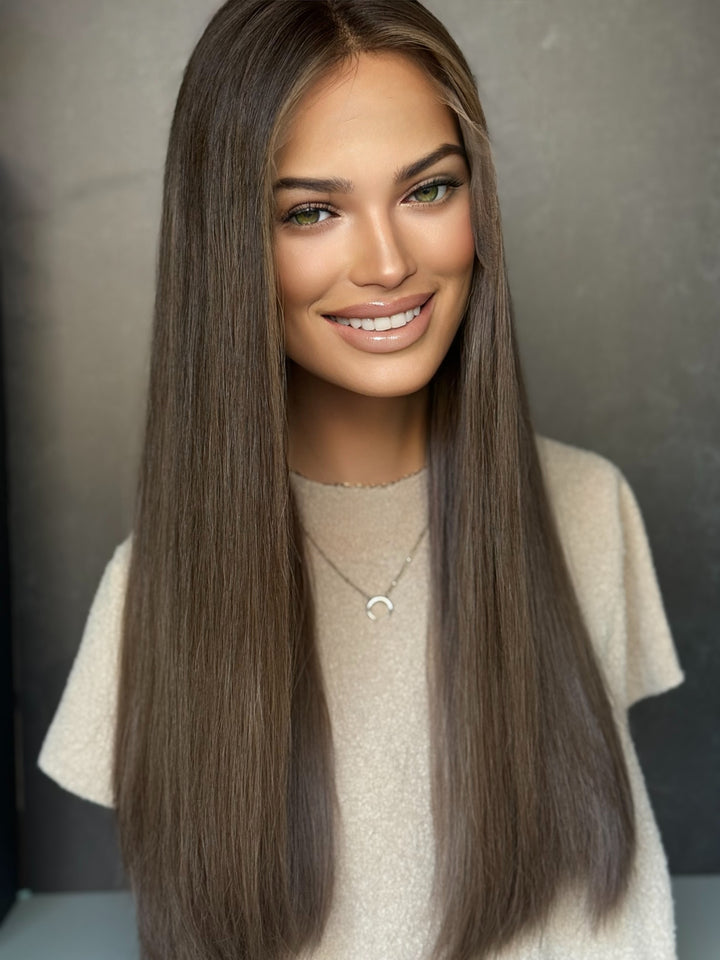 “Mocha Drift” [M] 23” Lace Top Wig