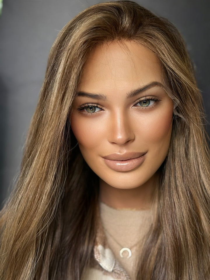 “Bronde” [S] 23” Euro lace top wig