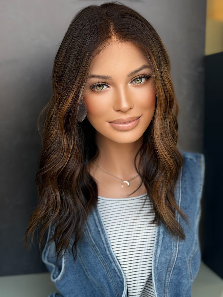 "Junie w/ balayage" 18" [M] Lace Top Wig