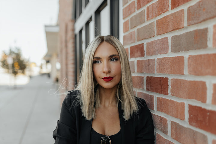 “Enid” 14” Lace Top Wig