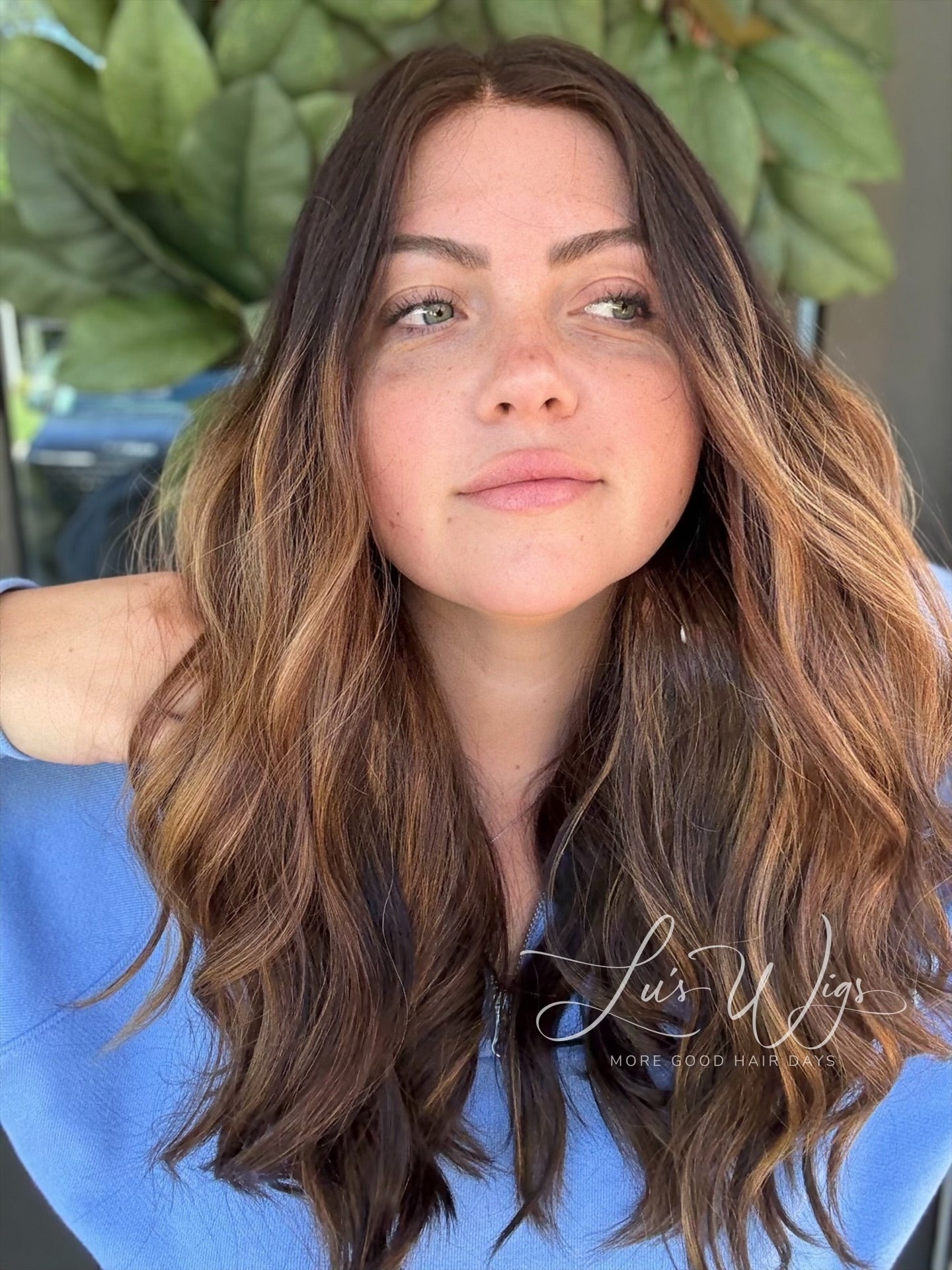 “Caramel brûlée” [M] 23” Euro lace top wig