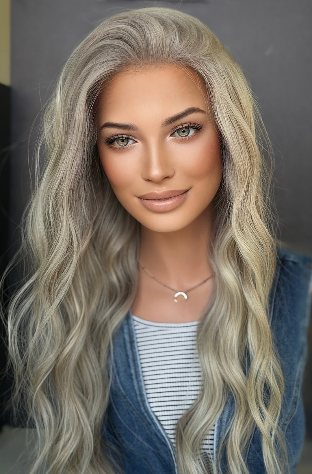 "White Blonde" Glam Co. 24" [S] Lace Top Wig