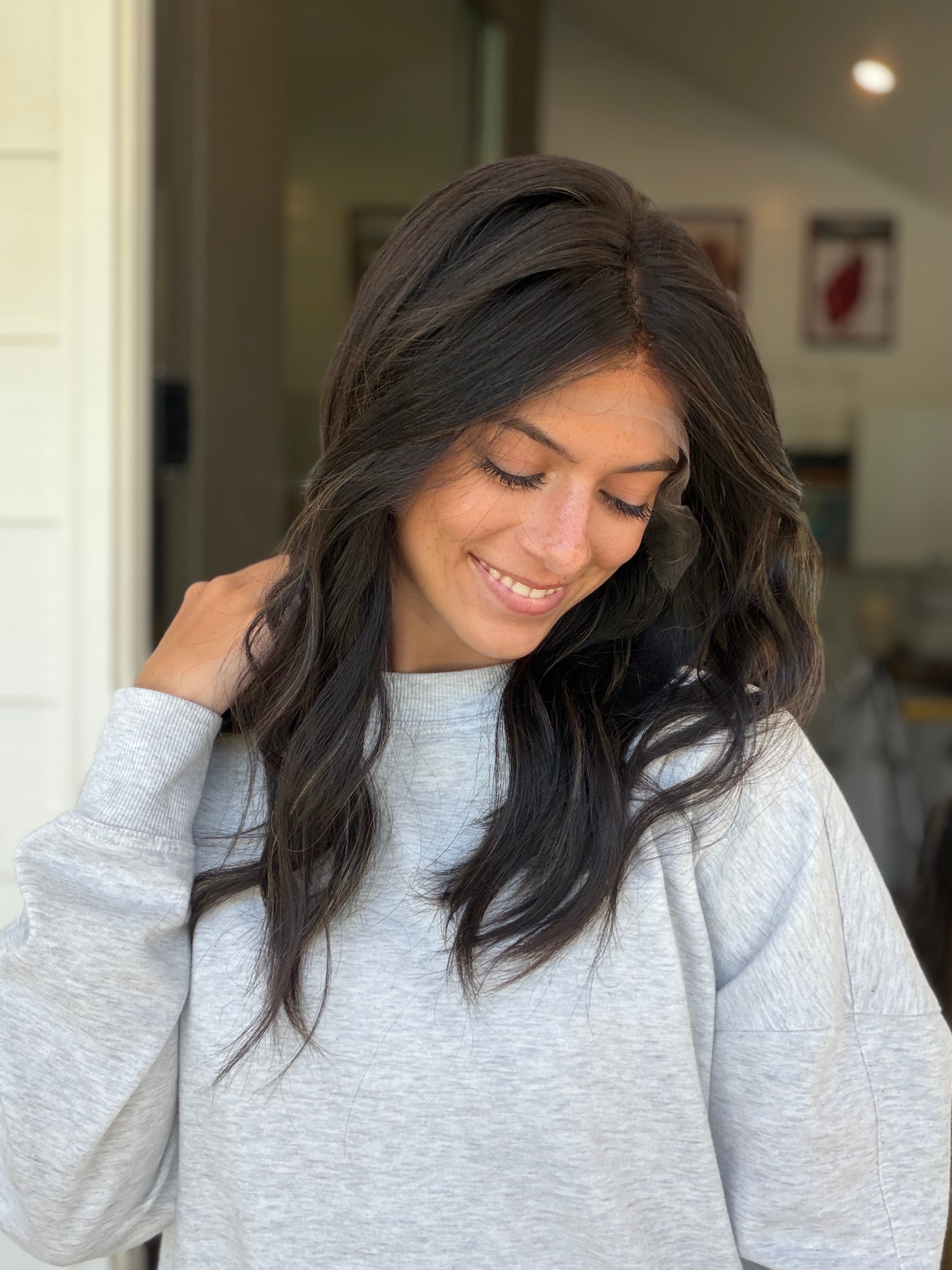 <b>Balayage Jordyn</b><br> <I>Signature Mongolian Collection</I> <br> 18” Lace Top Wig