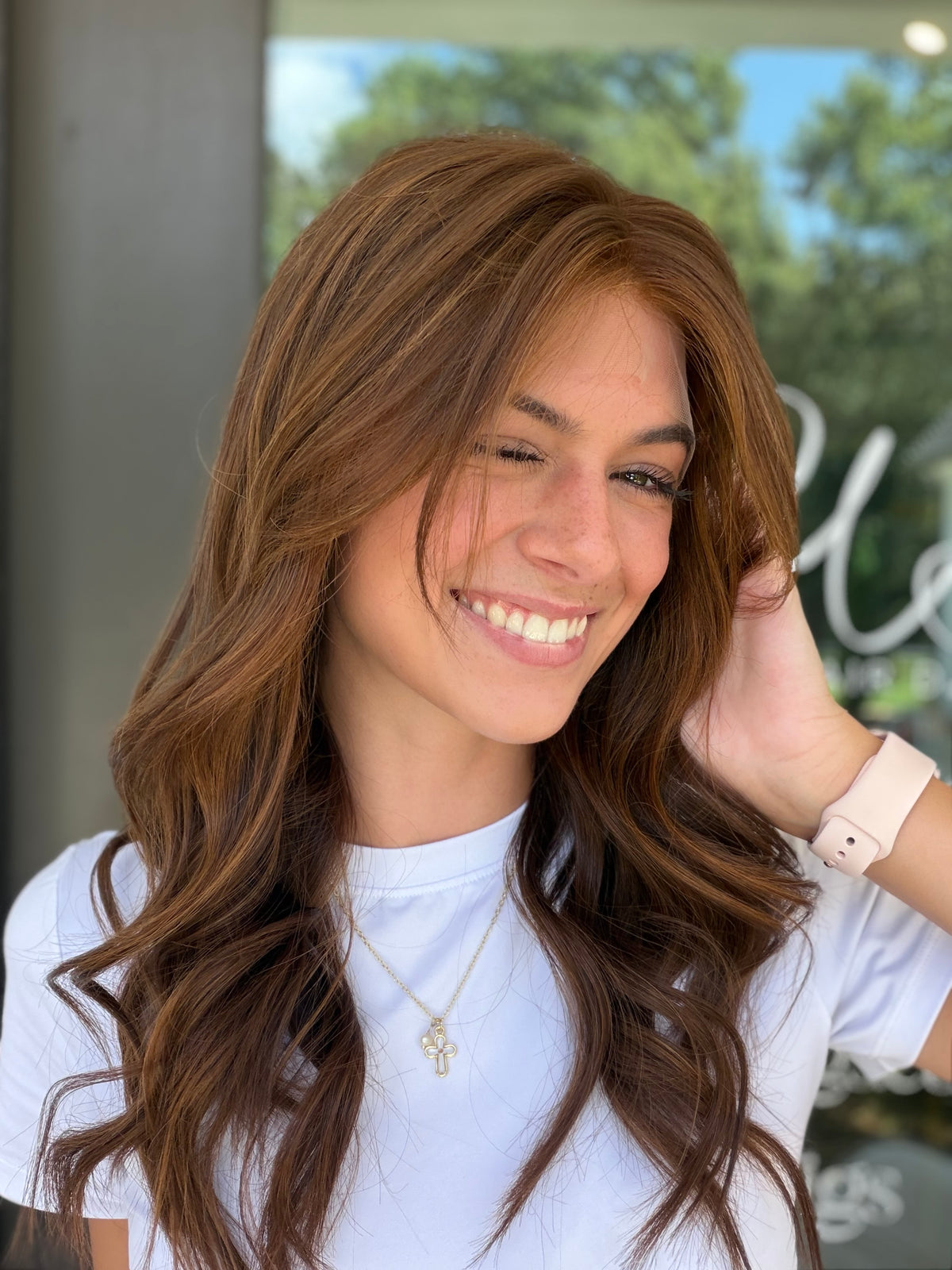 <b>Auburn</b><br><u>l</u> <br> <l>Signature Mongolian Collection</l> <br> 20” Lace Top Wig