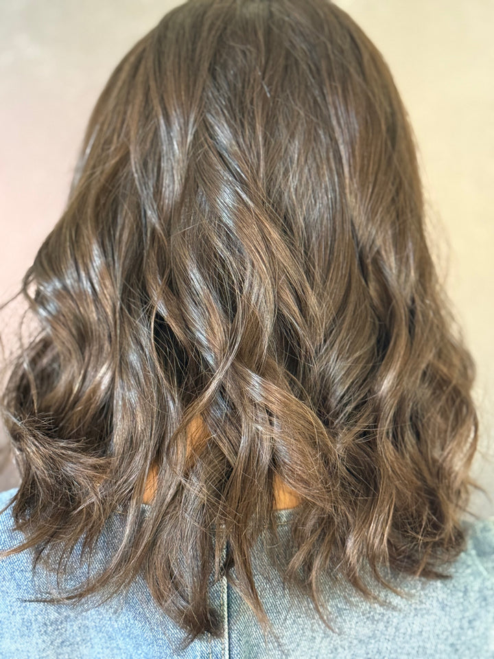 Charleigh 16" Euro Lace Top Bob Wig – Medium Brown XS | Lu's Wigs