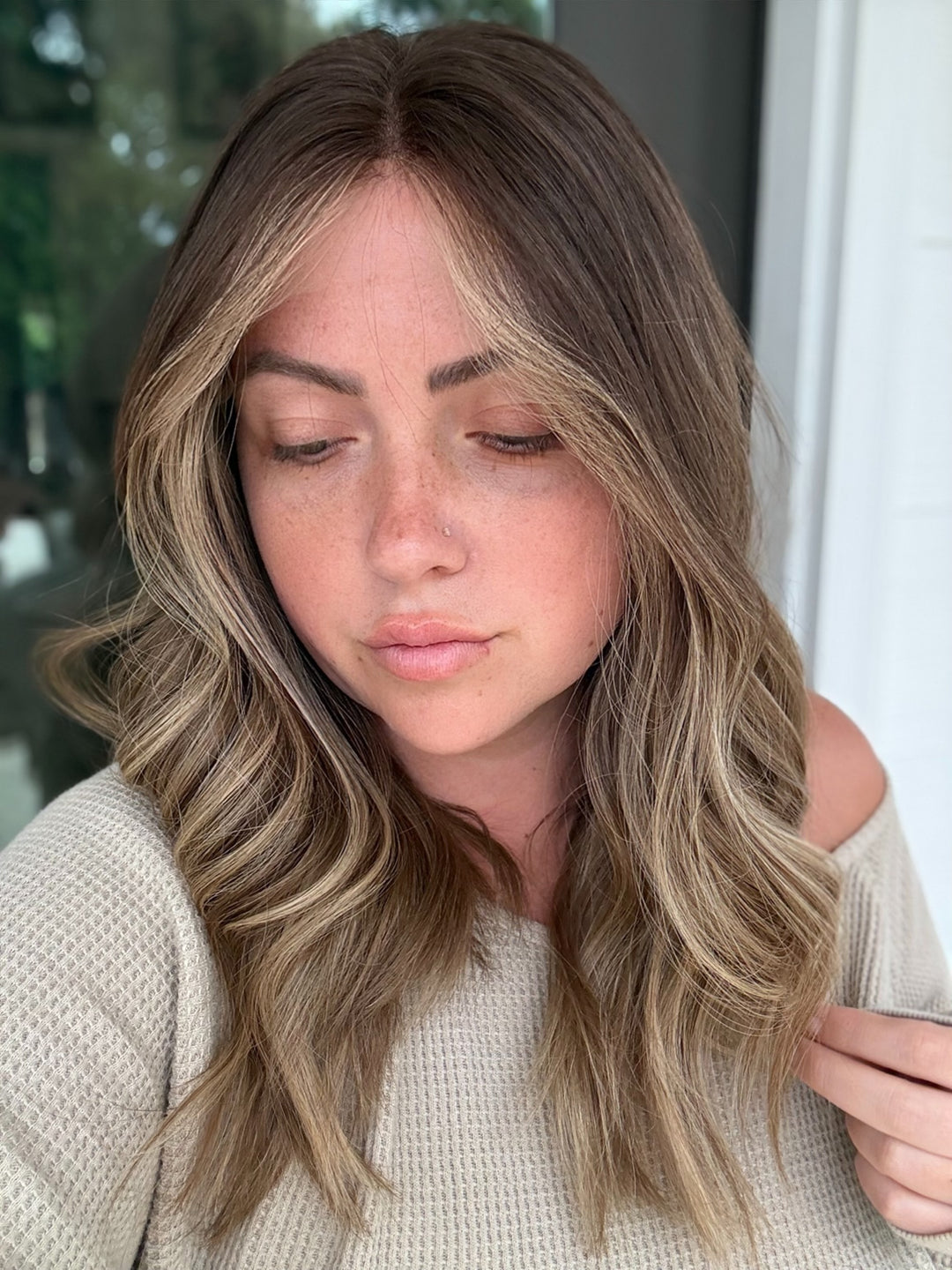 “Ella Langley” (XS) 18” Lace Top Wig