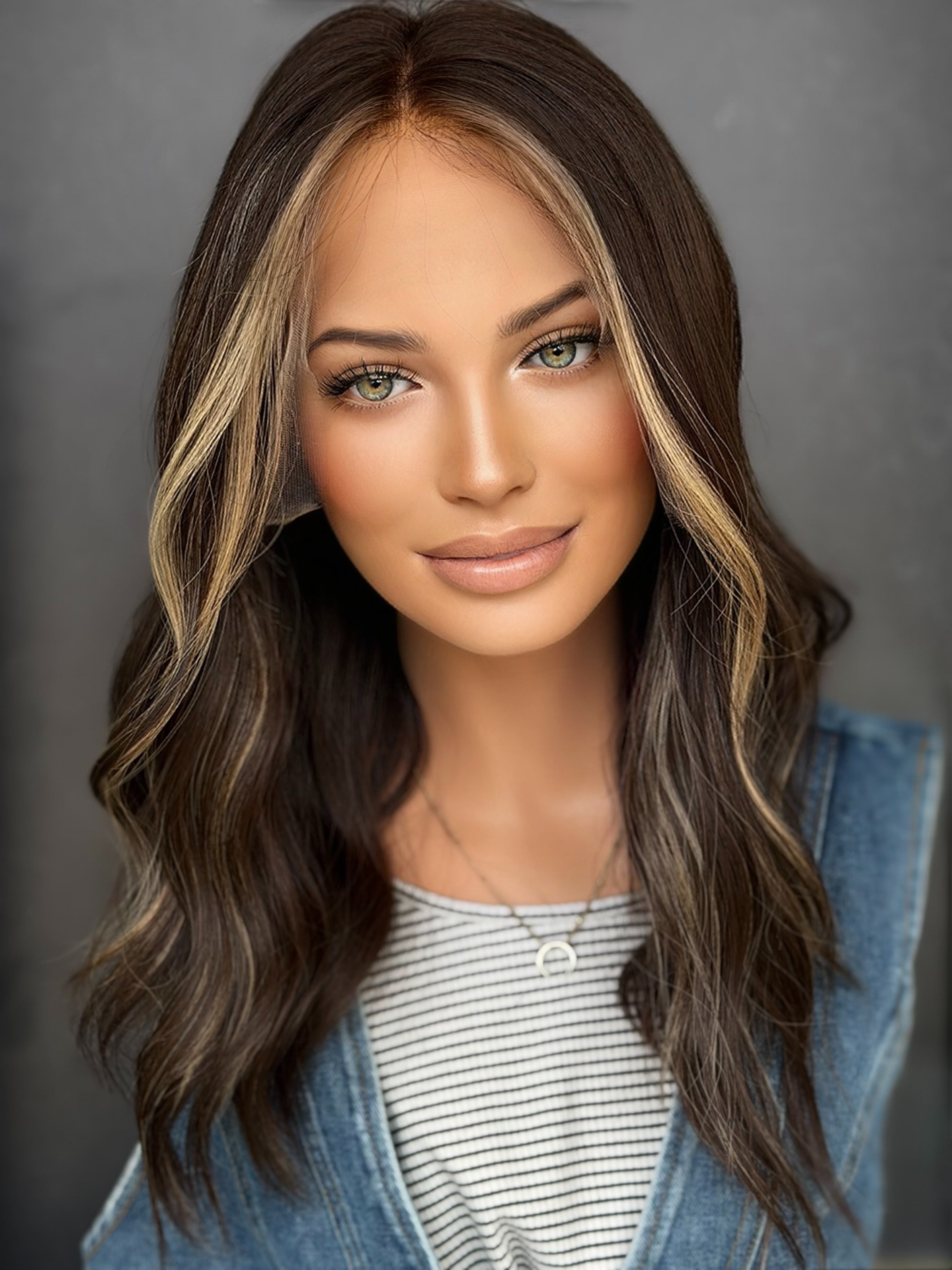 3B2896 [S] 18" Lace Top Wig