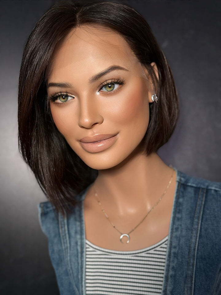 Dark Chocolate Brown [M] 12” Euro Co. Lace Top Wig