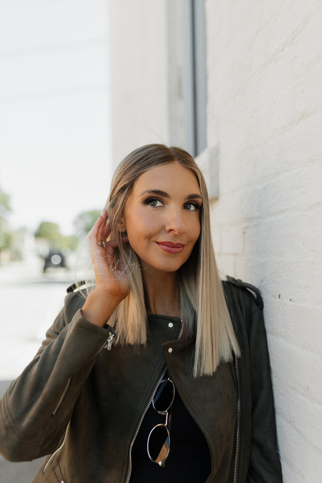 “Champagne Smoke” [XS] 16” Lace Top Wig