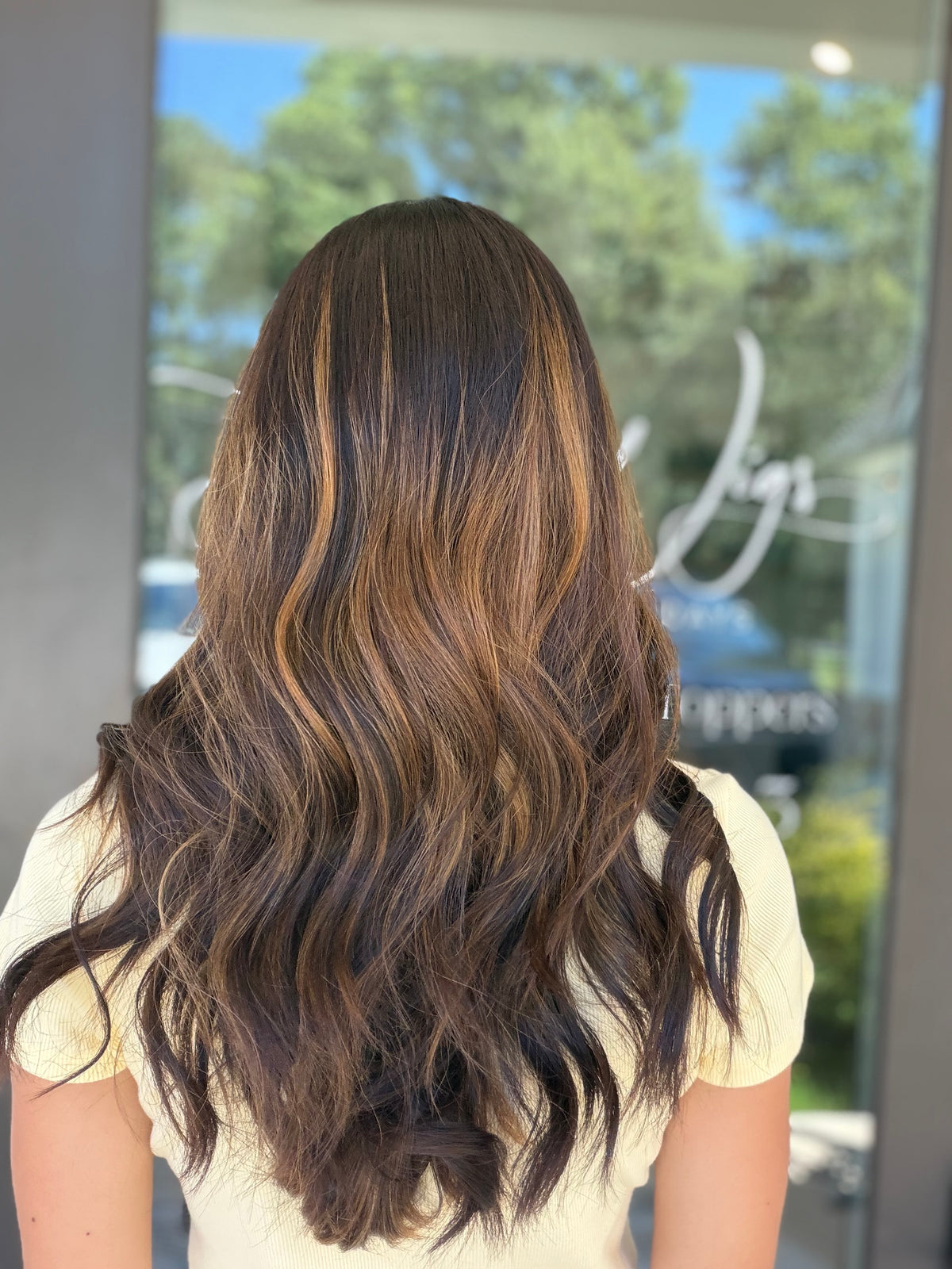 <b>Balayage Junie</b><br><u>L</u> <br> <l>Signature Mongolian Collection</l> <br> 20” Lace Top Wig