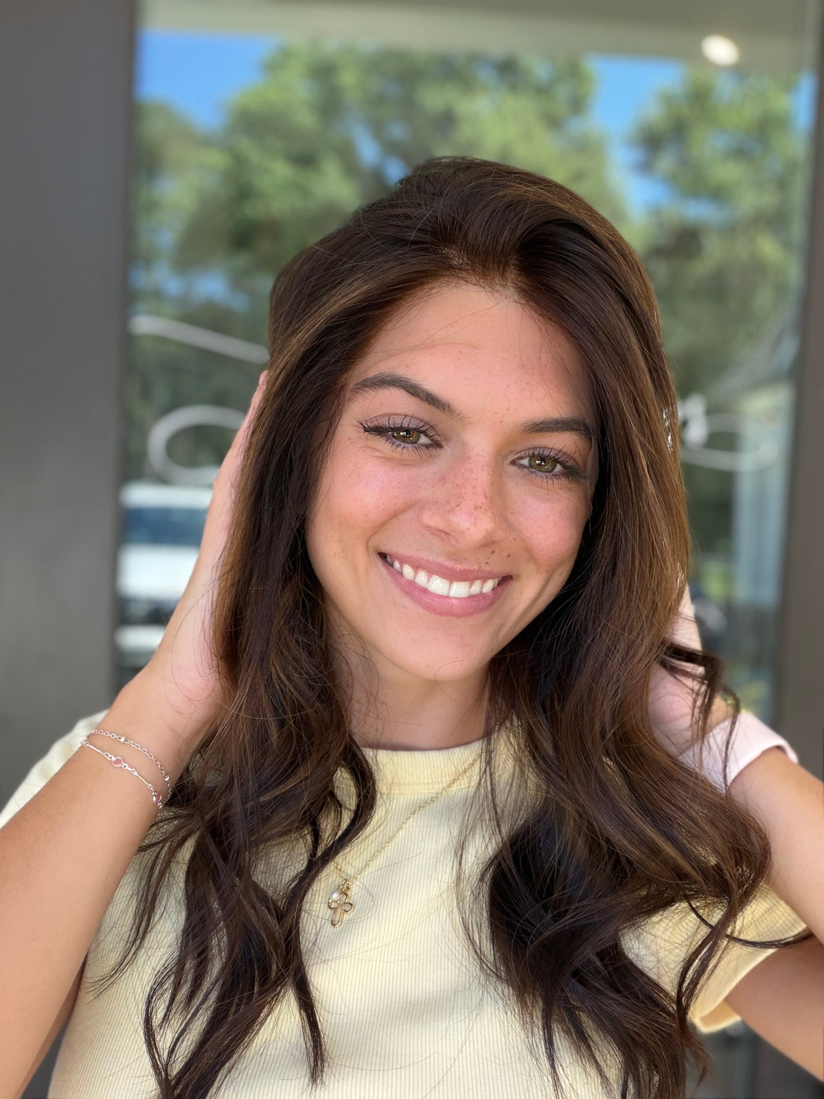 <b>Balayage Junie</b><br><u>L</u> <br> <l>Signature Mongolian Collection</l> <br> 20” Lace Top Wig
