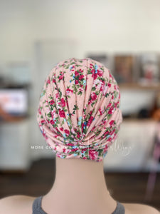 Head wrap hat “OS” Blush Floral