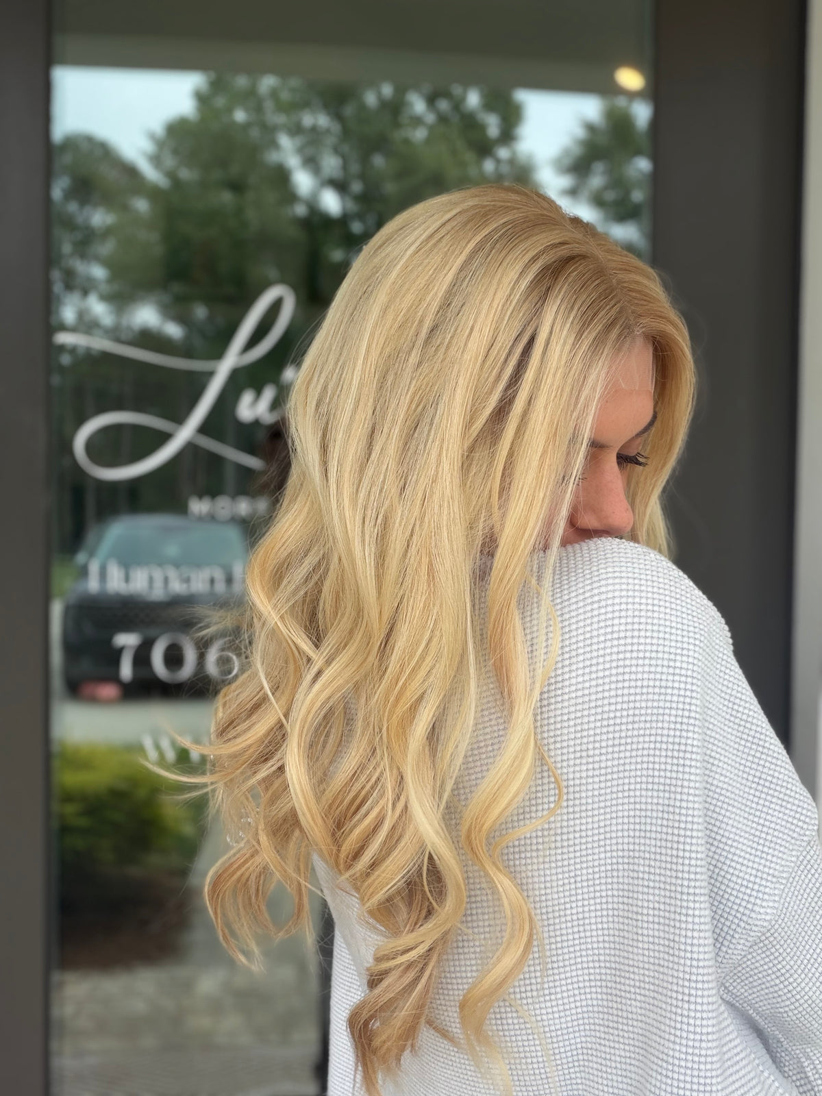 Michelle (9x10) · 22” Lace Top Topper · Signature Mongolian