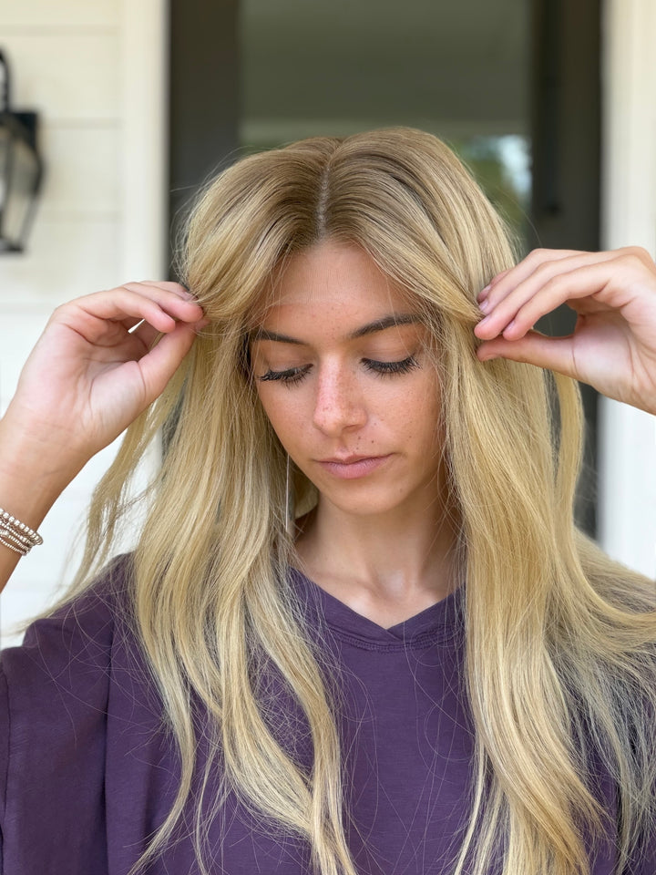 “ Warm Celeste” 20” Glam Lace Top Wig