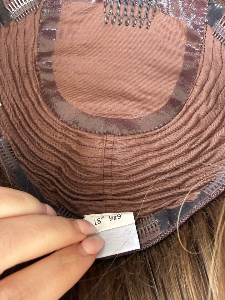 Warm Golden Brown [9x9] 18” Silk Top Topper