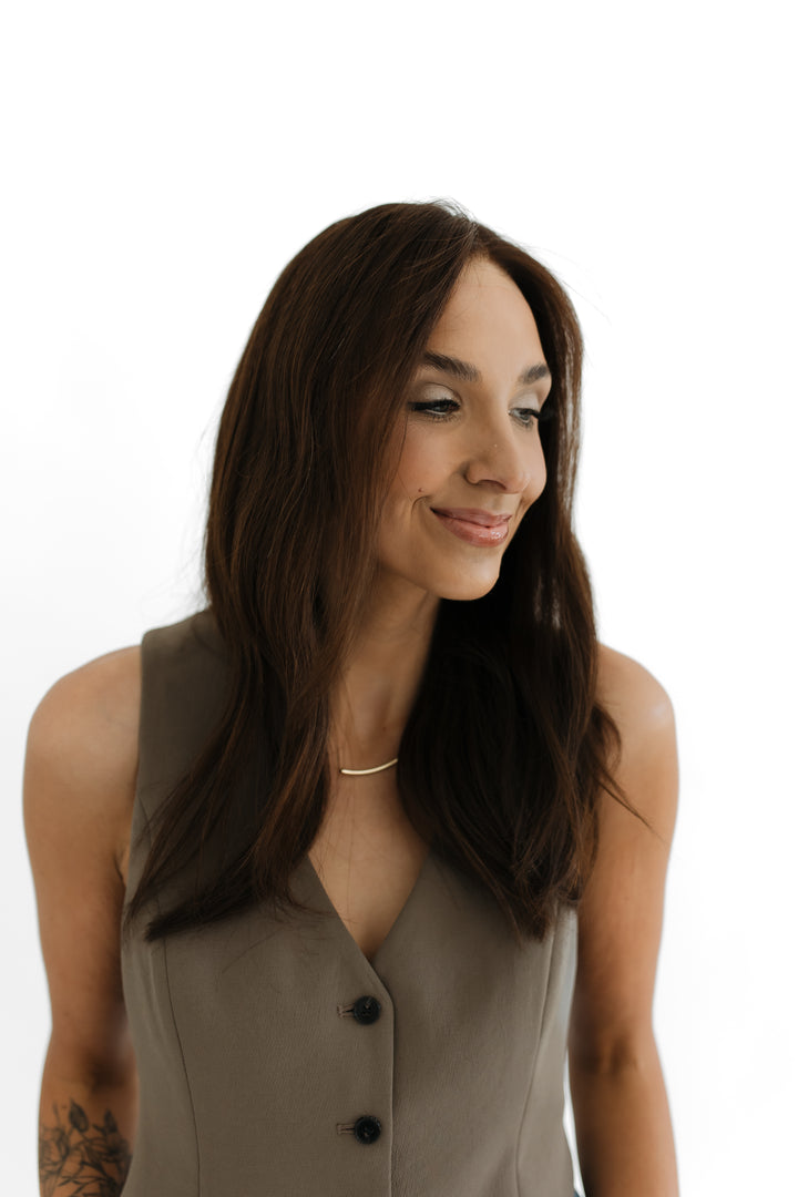 “Chocolate Brown” Glam Co. 18” Lace Top Wig