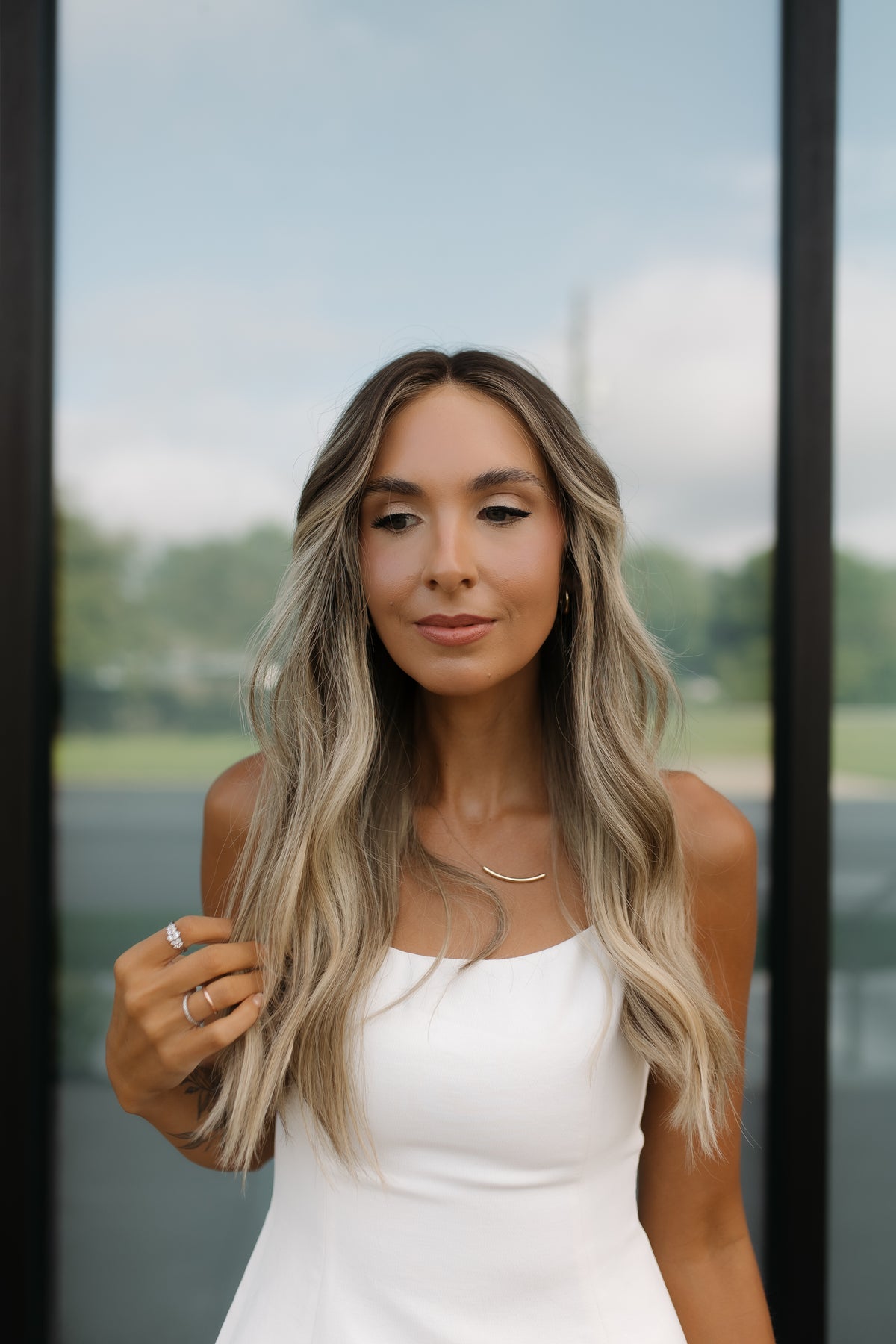 Danielle Ambassador 22" Mongolian Human Hair Lace Top Wig, photo 3 of 35