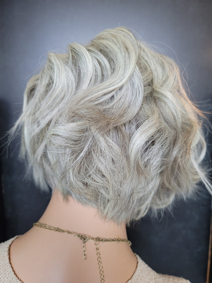 “Salt & Pepper” [S] 10” Lace Top Wig