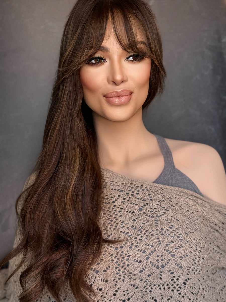 “Sharon” [M] 23” Euro lace top wig