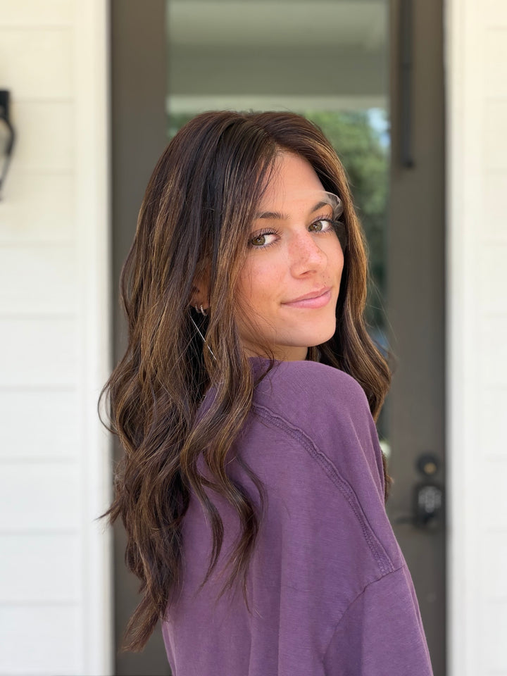 Junie with balayage [10x10] 22” Lace Top Topper