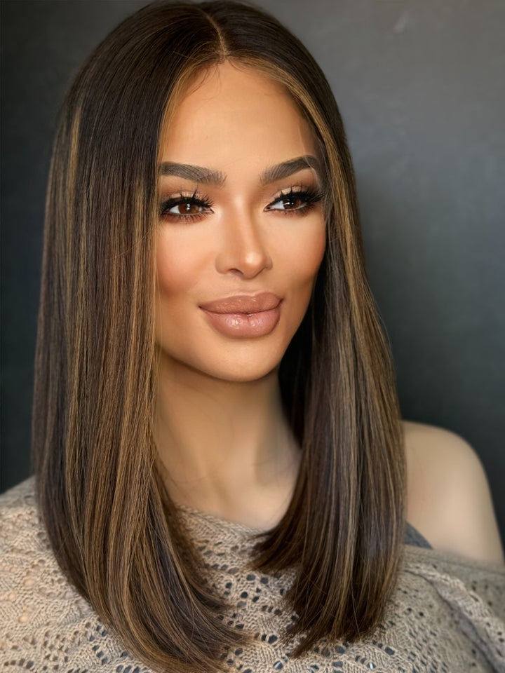 “Frosted Éclair” [M] 16” Lace Top Wig