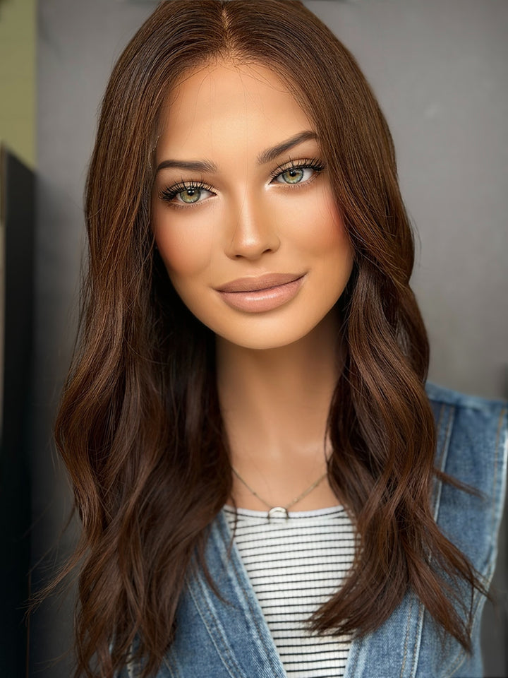 “Chocolate Brown” Glam Co. 18” Lace Top Wig