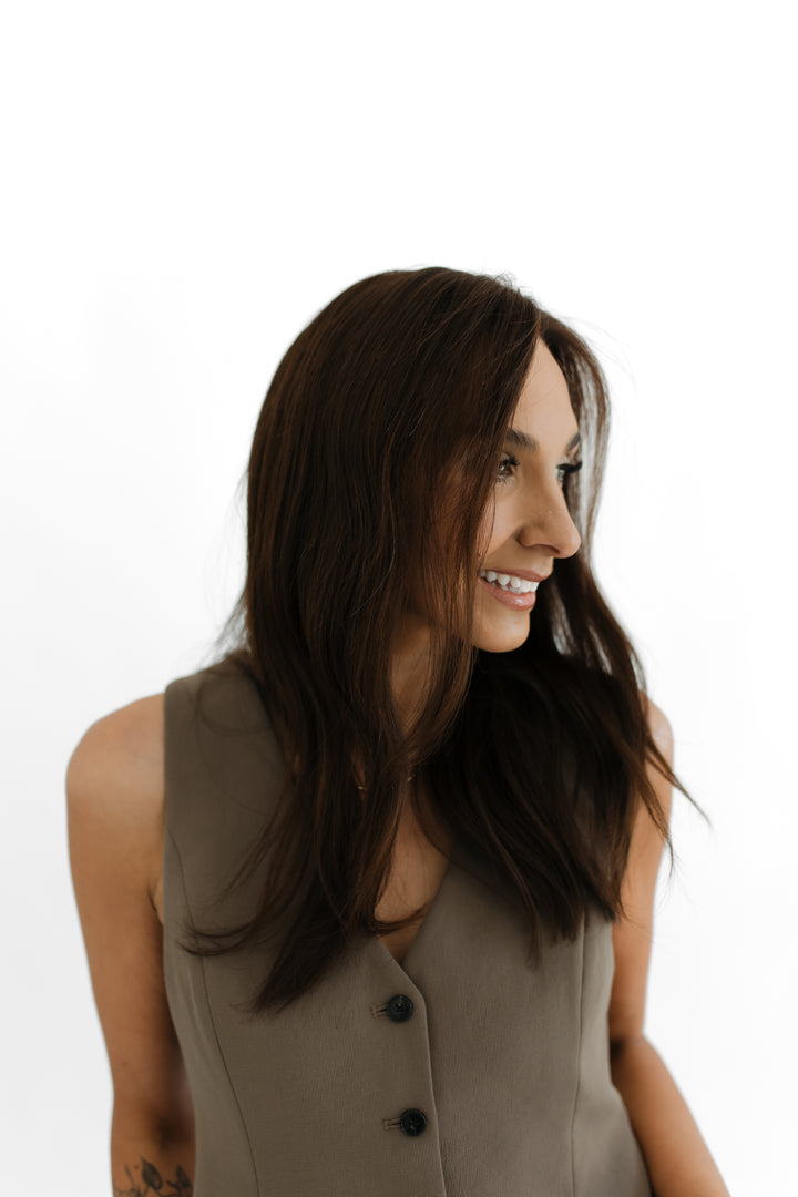 “Chocolate Brown” Glam Co. 18” Lace Top Wig