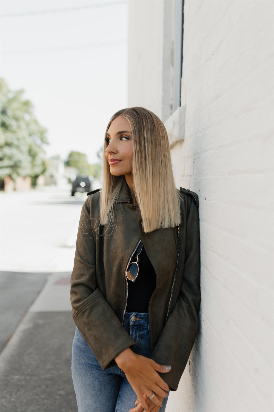 “Champagne Smoke” [XS] 16” Lace Top Wig