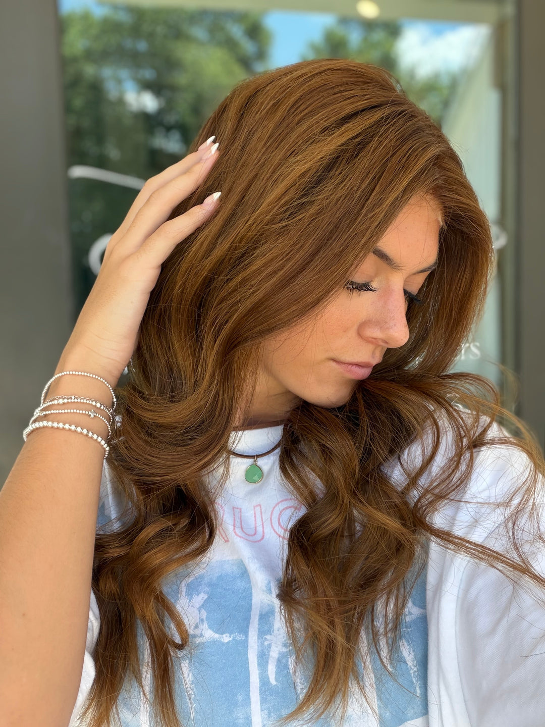 RESALE SS-0005 “Zoey” (M) 22” Lace Top Wig