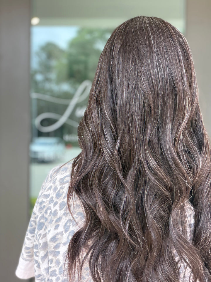 Junie with natural silver highlighting (M) 22” Lace Top Wig