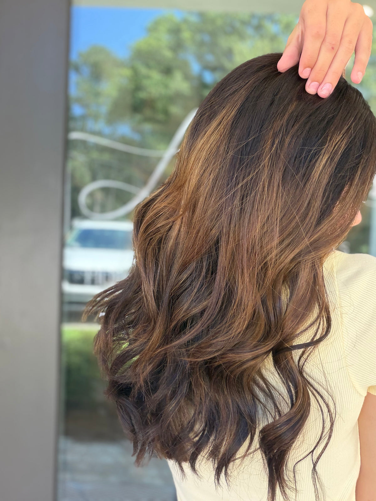 <b>Balayage Junie</b><br><u>L</u> <br> <l>Signature Mongolian Collection</l> <br> 20” Lace Top Wig