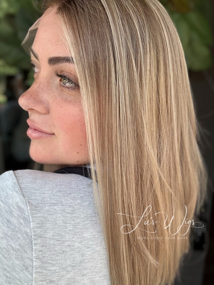 “Golden Hour” [XS] 16” Lace Top Wig