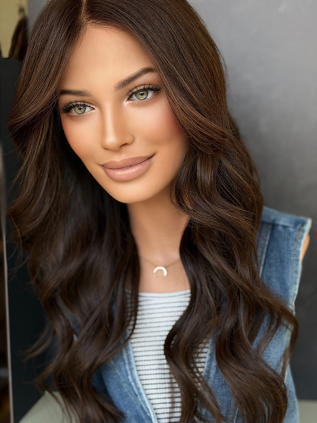 “Espresso” Glam Co. 22” Lace Top Wig