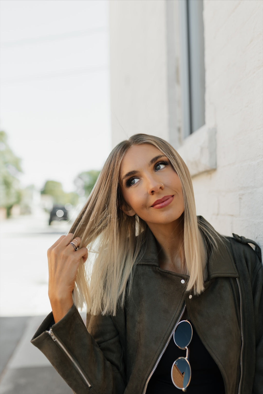 “Champagne Smoke” [XS] 16” Lace Top Wig