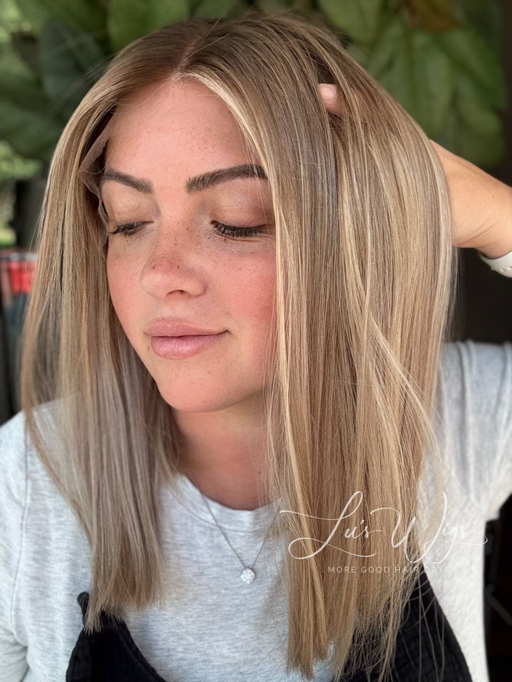 “Golden Hour” [XS] 16” Lace Top Wig