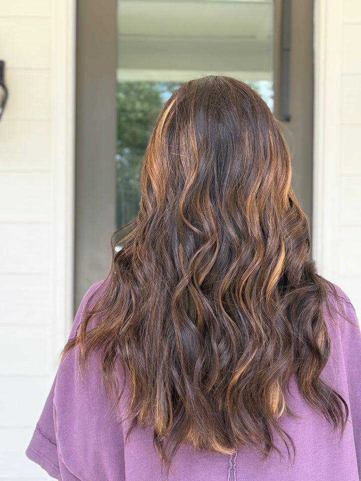 Junie with balayage [10x10] 22” Lace Top Topper